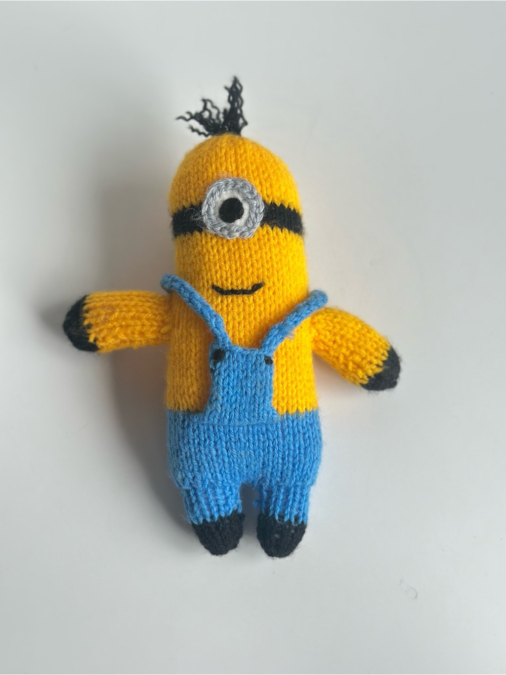 Handmadez Yellow & Blue Knit Minion Plush Toy